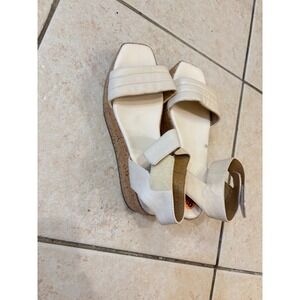 ✅3-for-$12✅ Franco Sarto Platform Sandals  Cork Wedge Ankle Strap - Size 9.5‎